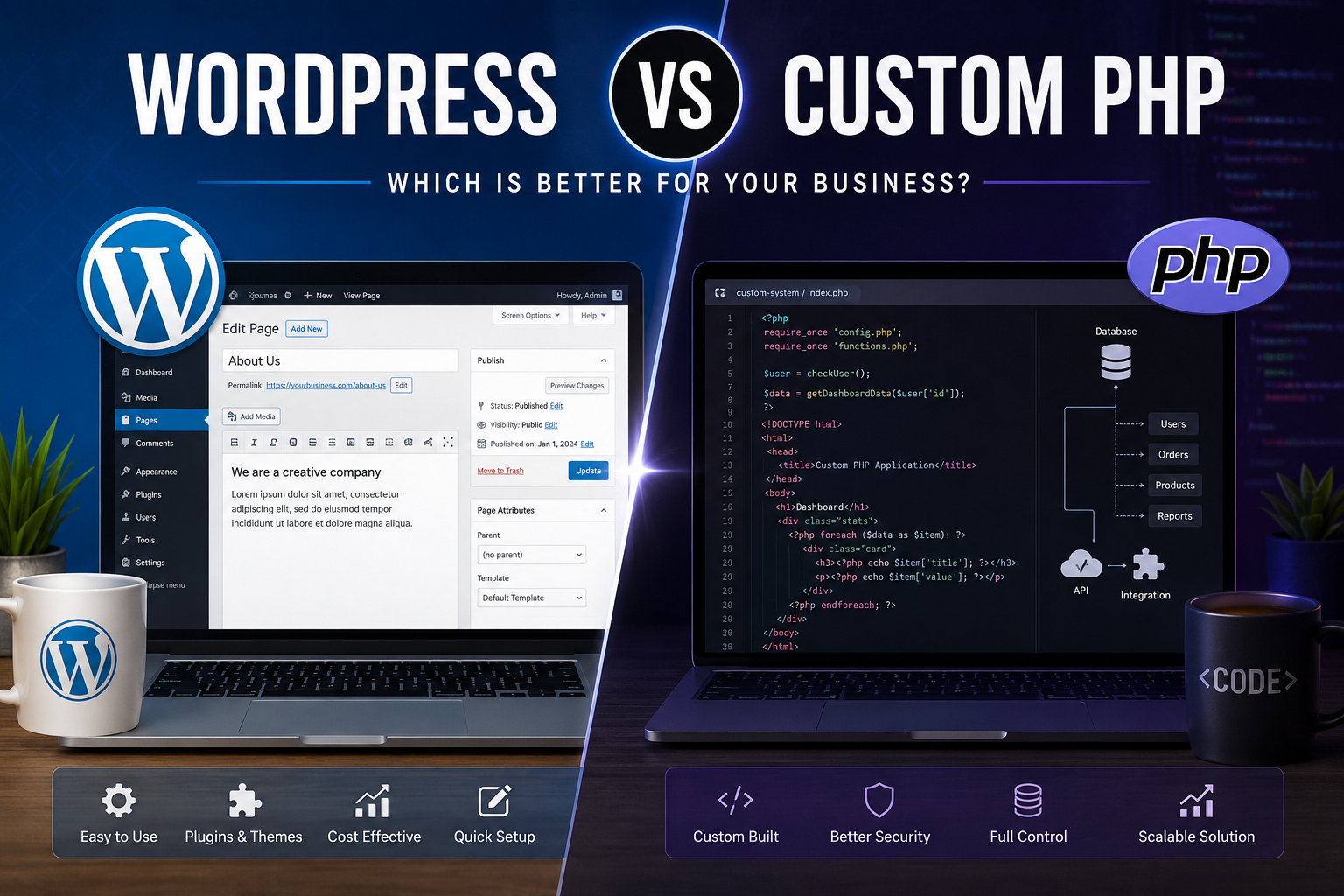 WordPress vs Custom PHP: Which Is Better for Your Business?